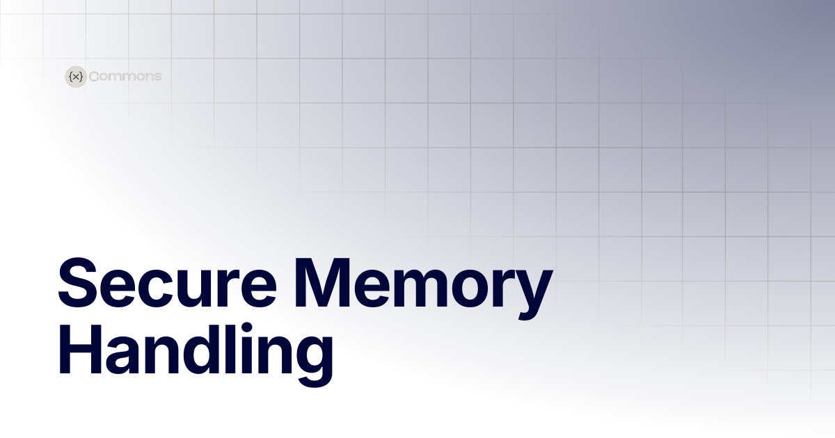 Secure Memory Handling | Trainings